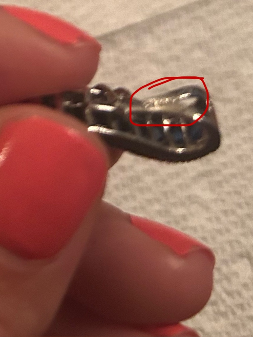 Effy 14K White Gold Blue Sapphire Bar Pendant Necklace - Picture 5 of 7